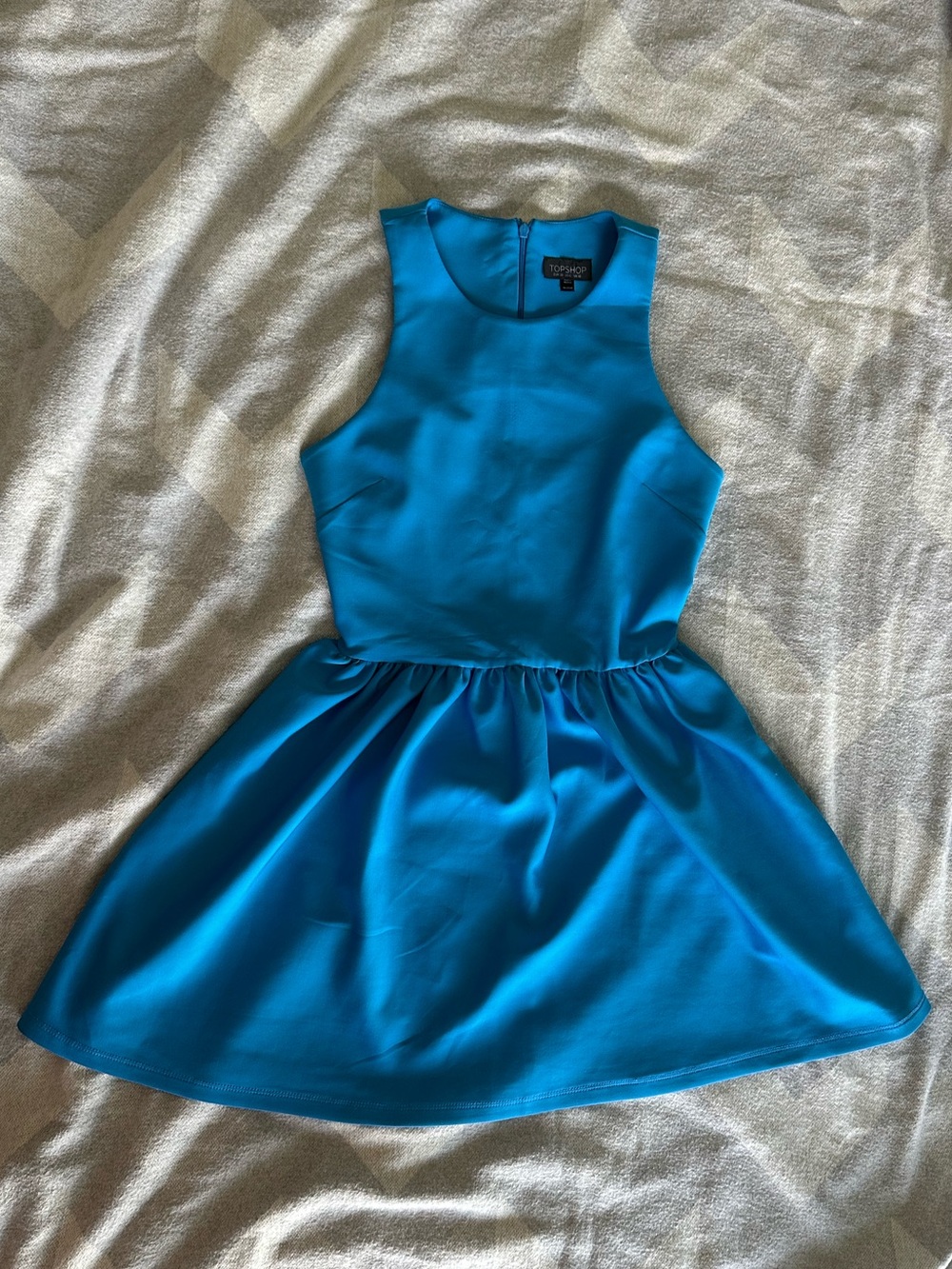 Topshop Bright Blue Fit-and-Flare Women’s Dress US Size 6